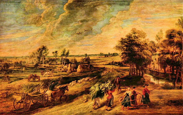 Return of the farmers from the field by Rubens